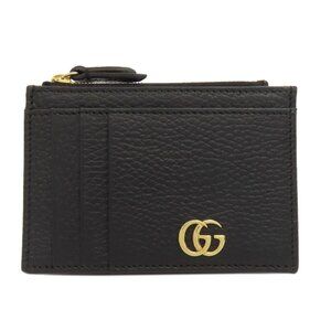 GUCCI Black Leather GG Marmont Wallet